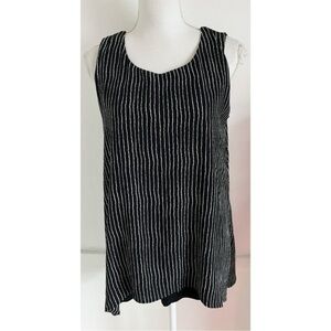 Patrizia Luca • Black Stripe Flutter Back Tank Top